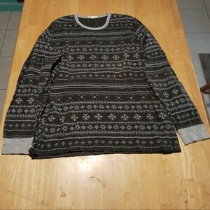 Theo + Leigh Womens Med 100% Organic Cotton Lounge Sleeve Lounge Grey